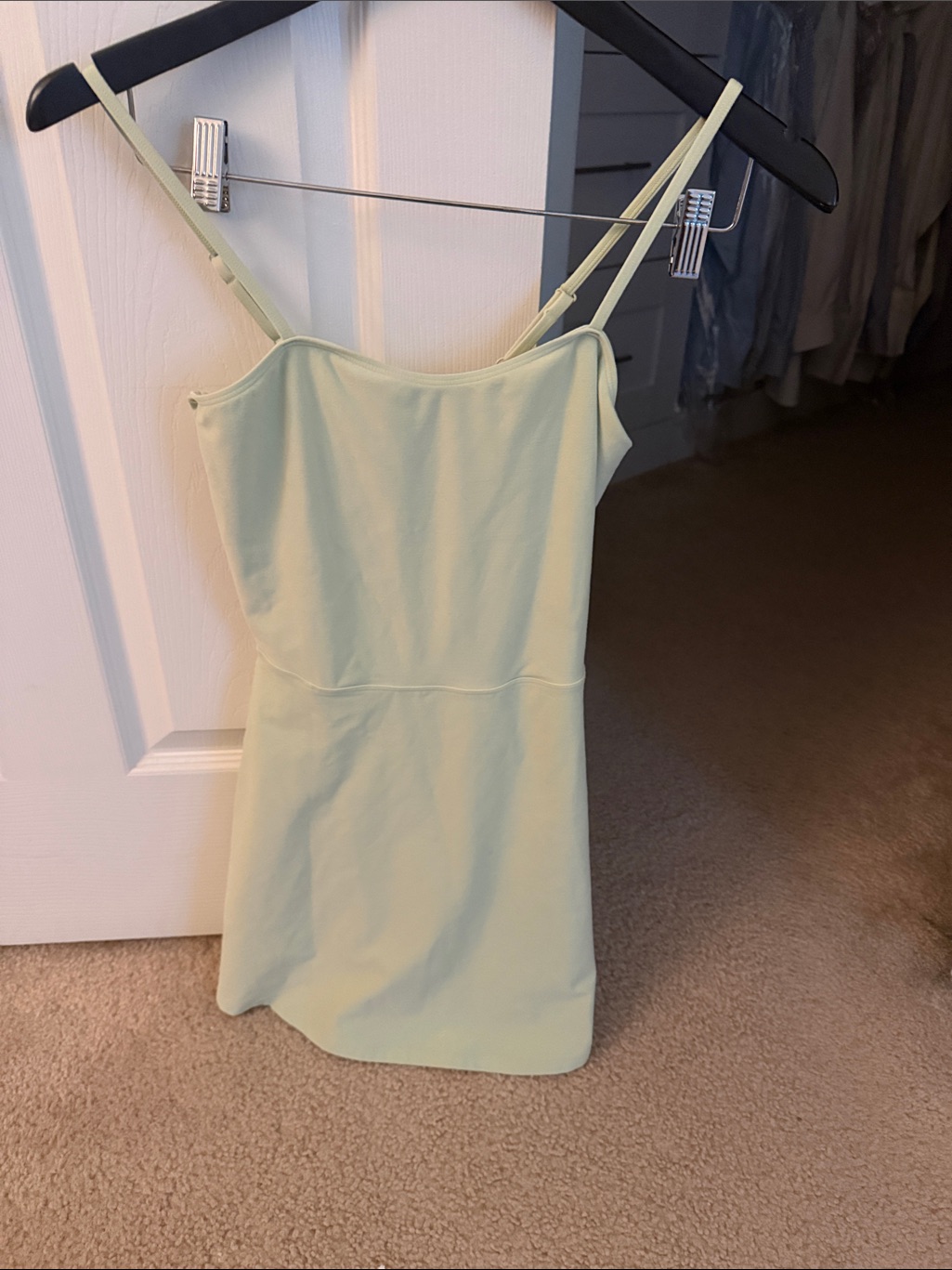 Alo Yoga Slim Spaghetti Strap Mini Dress In Mint